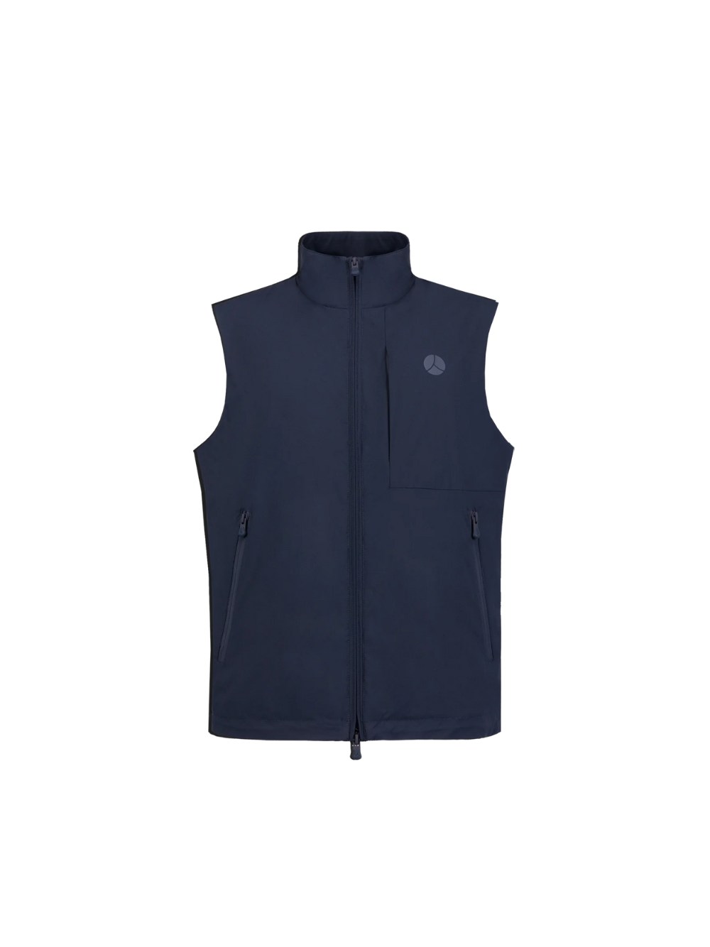Gilet Smanicato People of Shibuya modello travel richiudibile, colore Blu scuro - Imagen 2 de 3