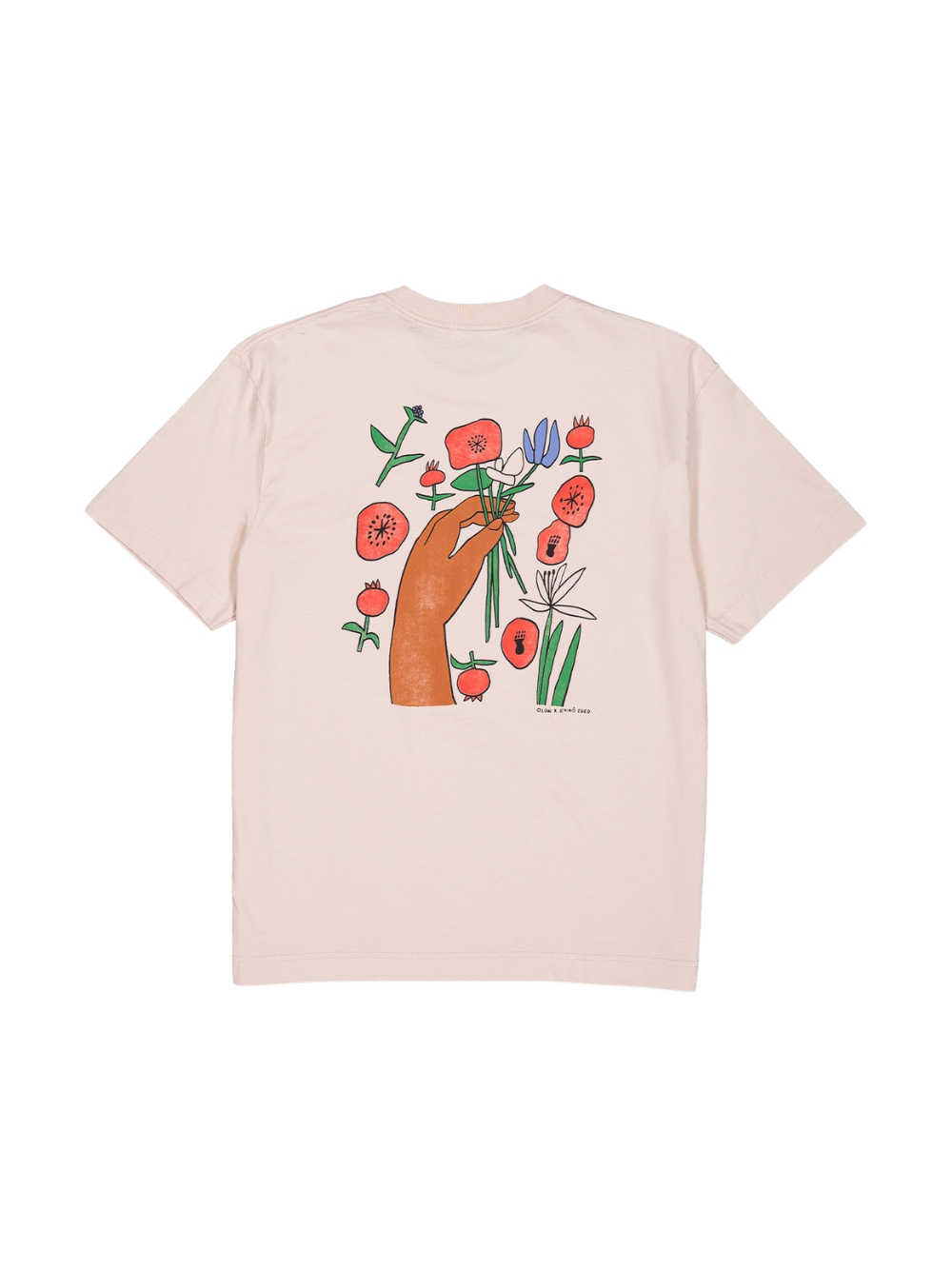 Футболка Olow унисекс, модель Маки, из органического хлопка puro cotone, vestibilità mo...