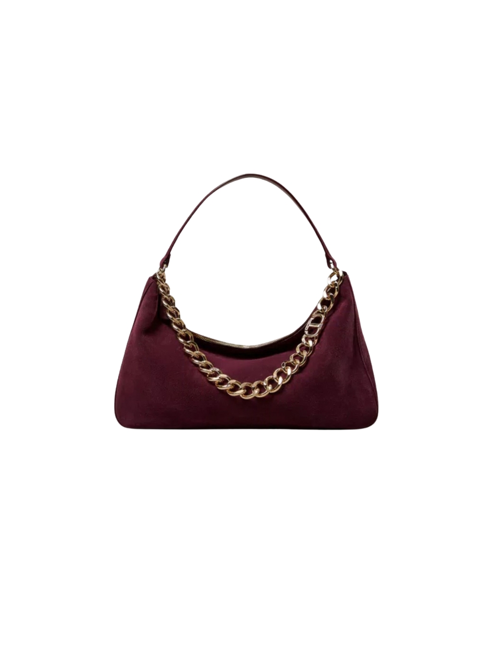 Bolso De Hombro Twinset De Ante, Para Mujer, Color Violeta