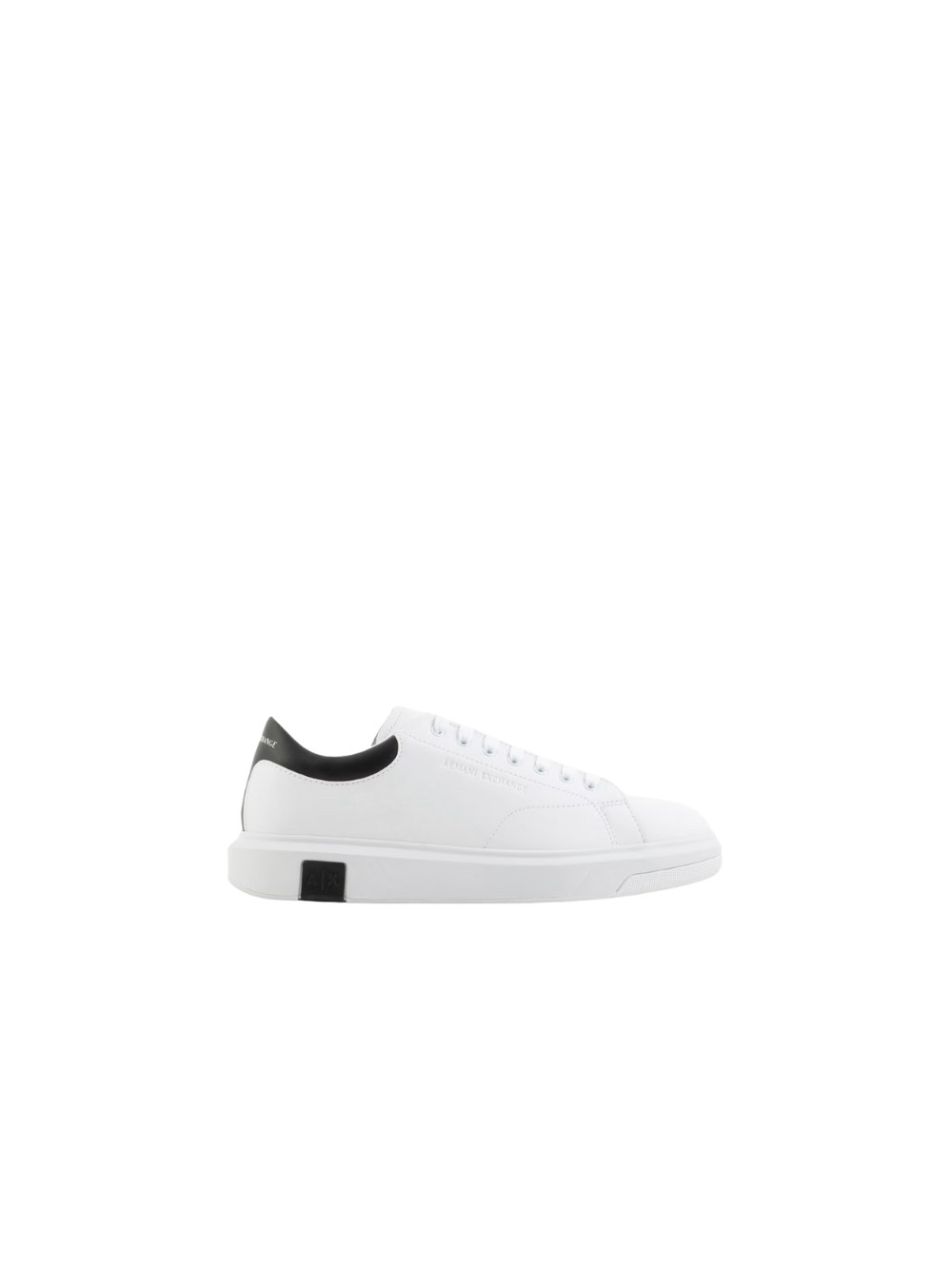 Sneakers Armani Exchange da uomo, in pelle, colore bianco, codice XUX123 XV534. - Imagen 2 de 3