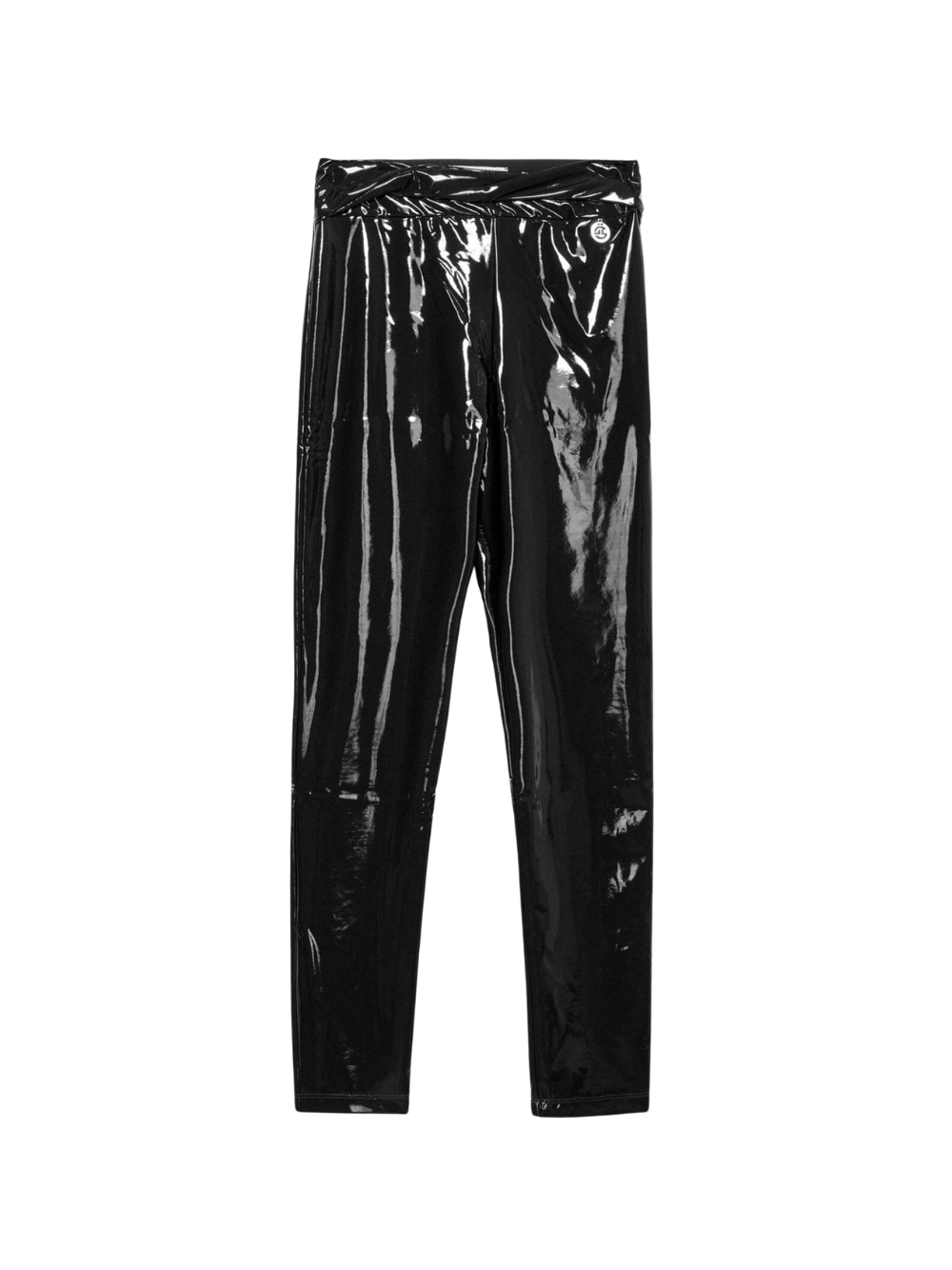 Леггинсы Gaelle Paris из винила, фасция vita, подвеска logato metallico, v...