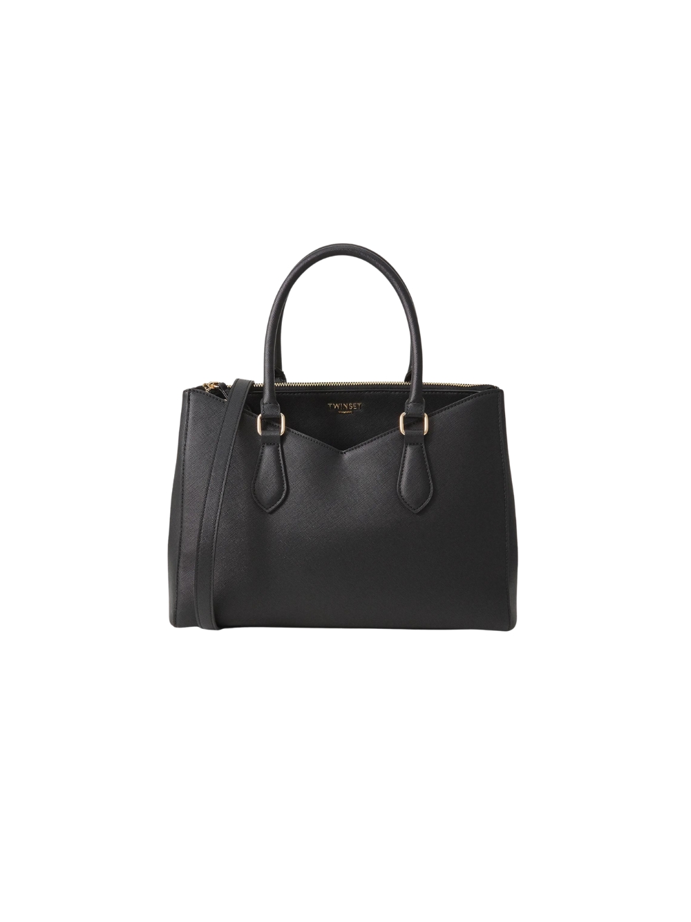 Borsa a mano Twinset in ecopelle con tracolla regolabile colore nero 42690₽