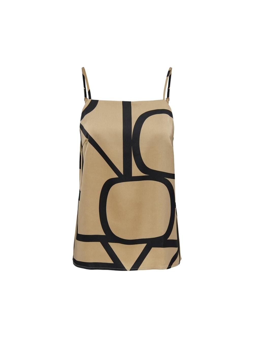 Топ только от da donna senza maniche, из полиэстера на резинке, модель colore Nomad...