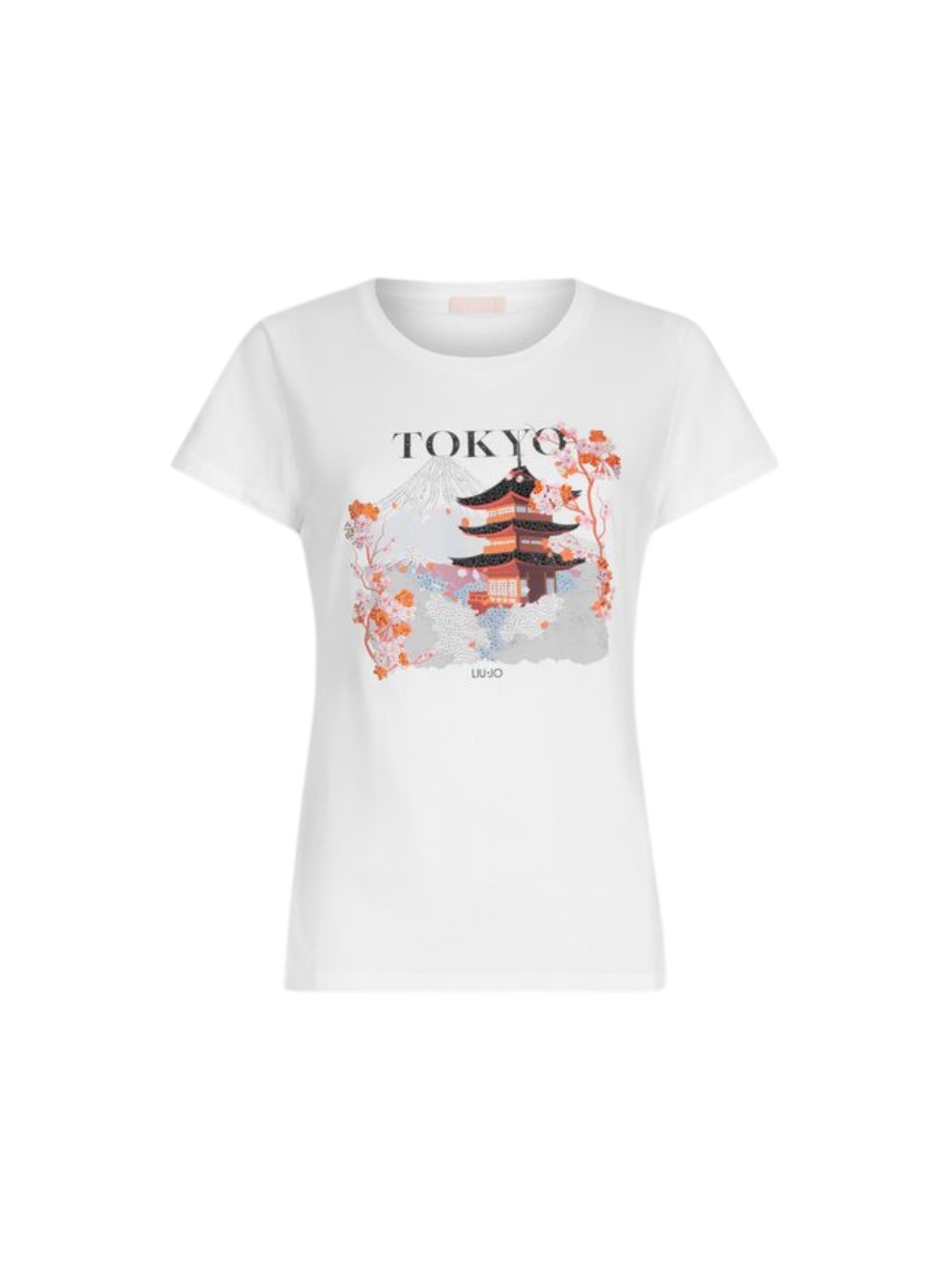 Футболка Liu Jo da donna, из чистого хлопка, цвет бьянко, код WA5239 JS923.