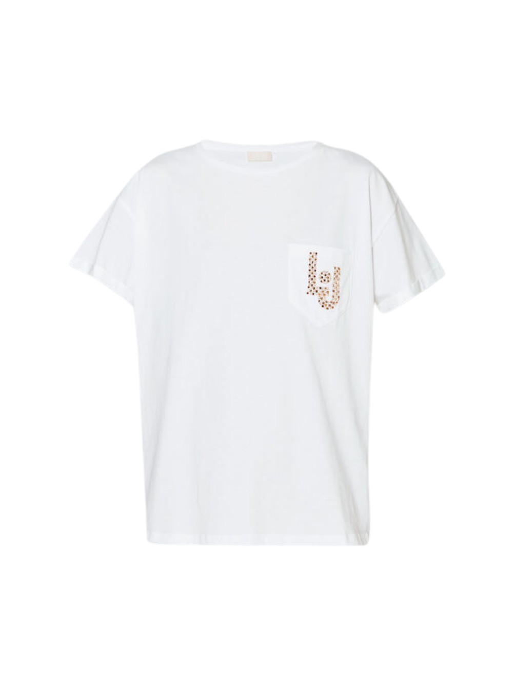 Футболка Liu Jo da donna, из чистого хлопка, цвет бьянко, код WF4177 JS923.