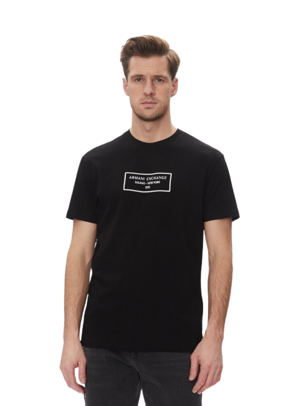 T-shirt Armani Exchange da uomo, in cotone, vestibilità regular, colore Nero,... - Foto 3 di 4