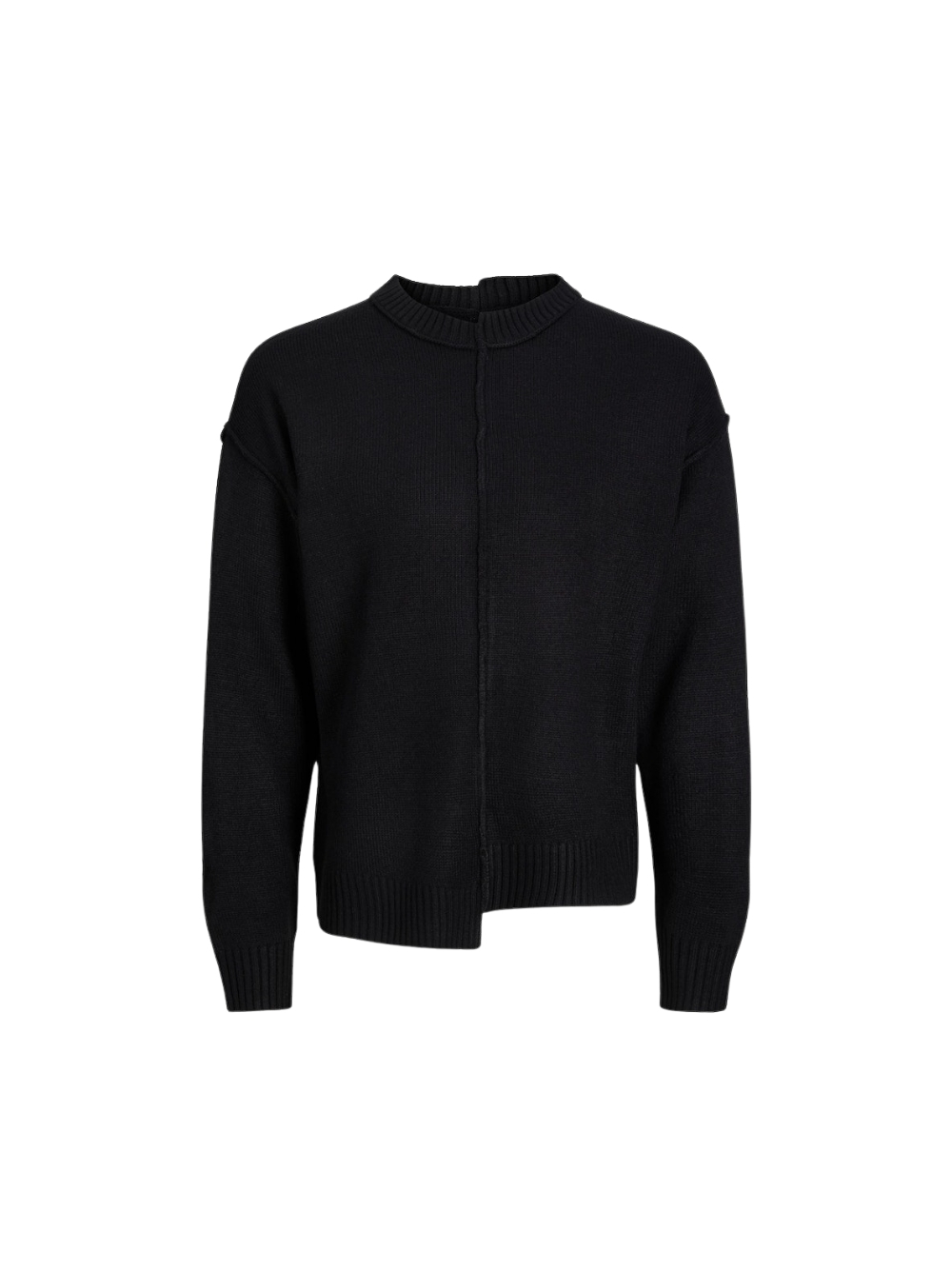 Пуловер Jack - Jones da uomo с легким манишкой цвет Nero Модель 12242736 15490₽