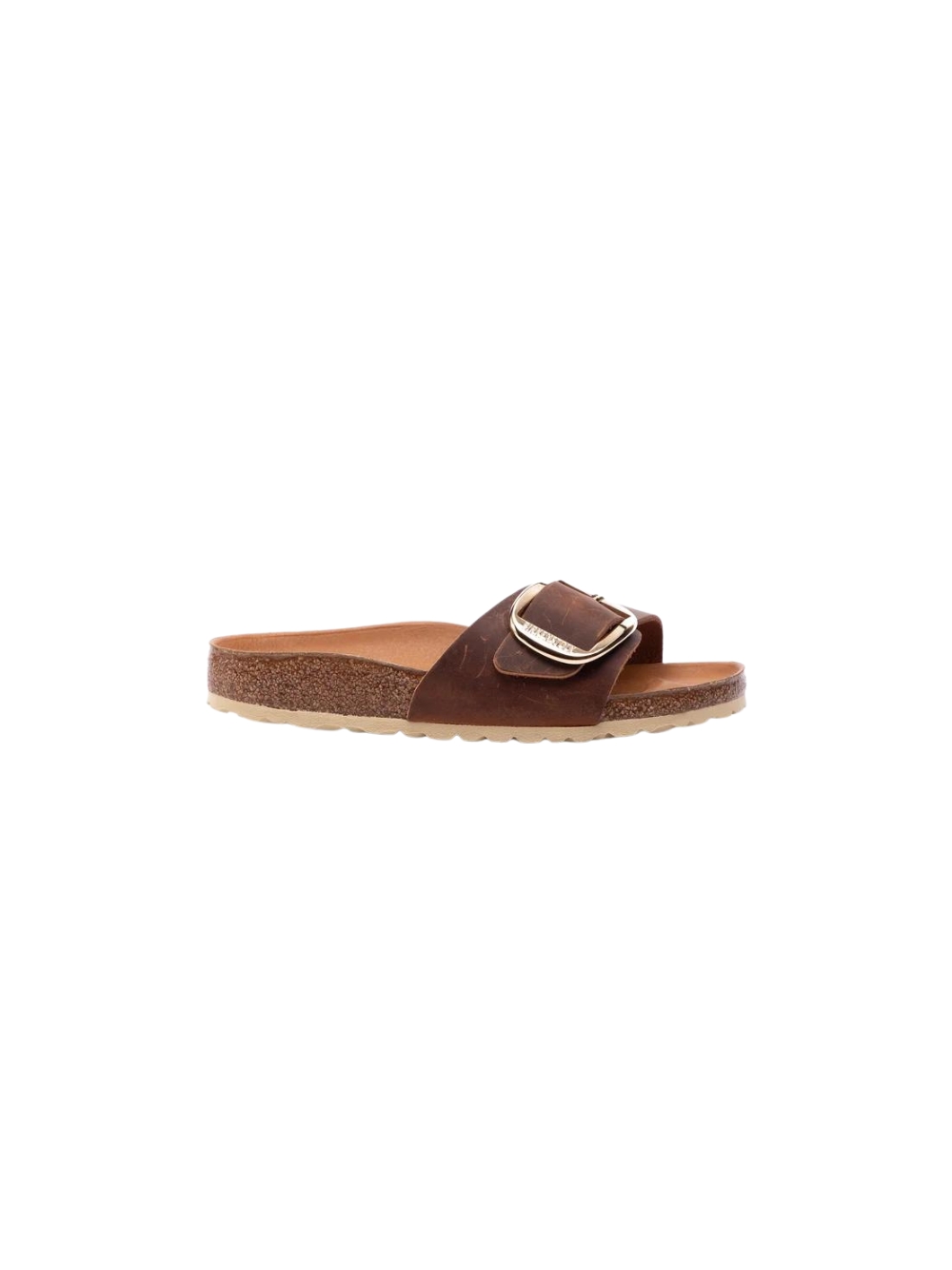 Сандалии Birkenstock унисекс, модель Madrid с большой пряжкой, цвет коньяк, modello...