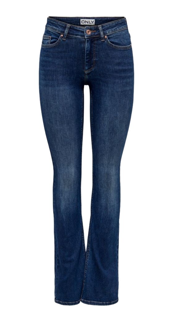 Джинсы Only Donna Blu ONLBLUSH РАСКЛЕШЕННЫЕ СРЕДНЕЙ длины DNM TAI021 NOOS 15264050 Темно-синие D...