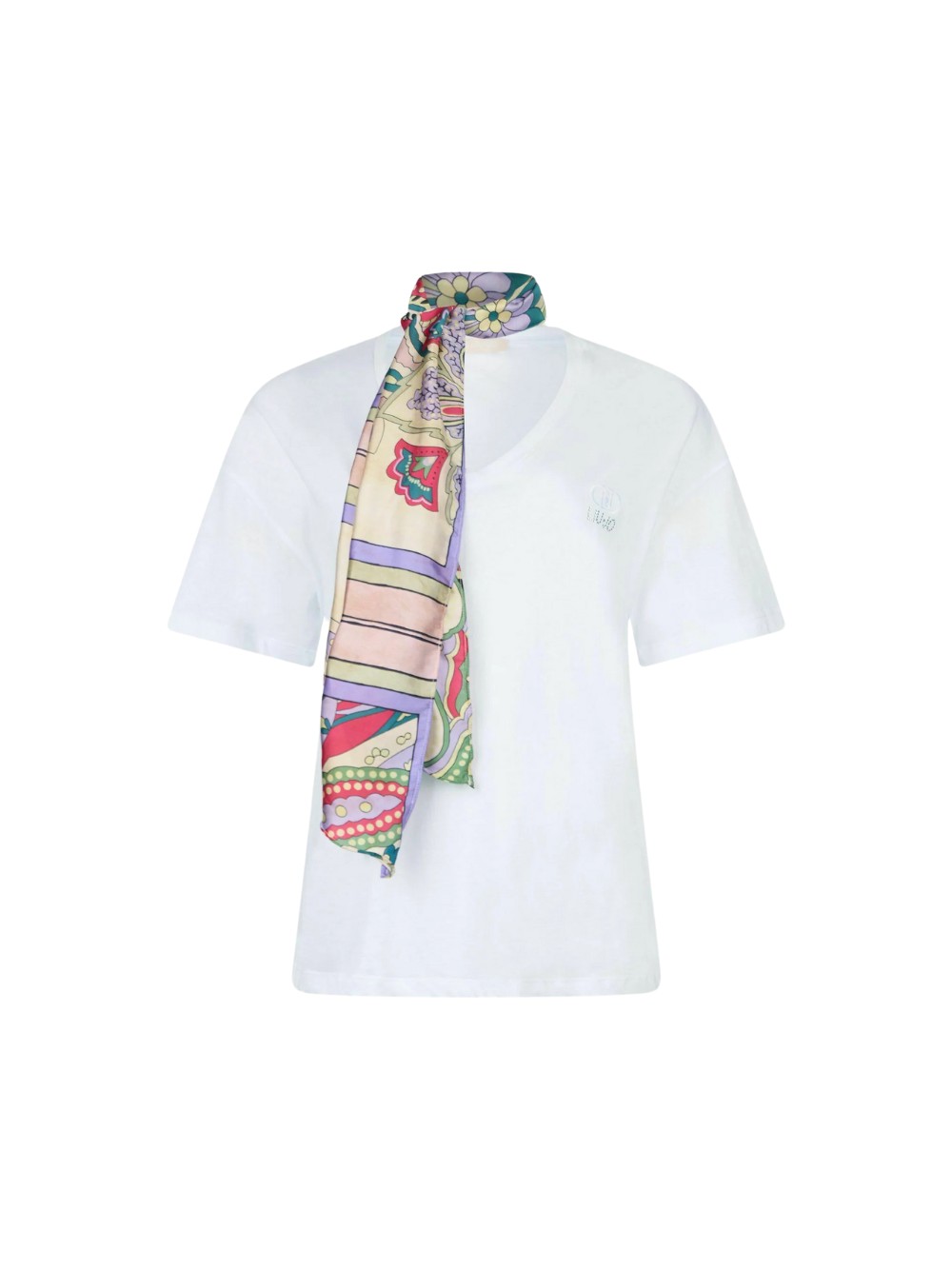 Футболка Liu Jo da donna, из котона, цвет бьянко, код WA5154 J6308.