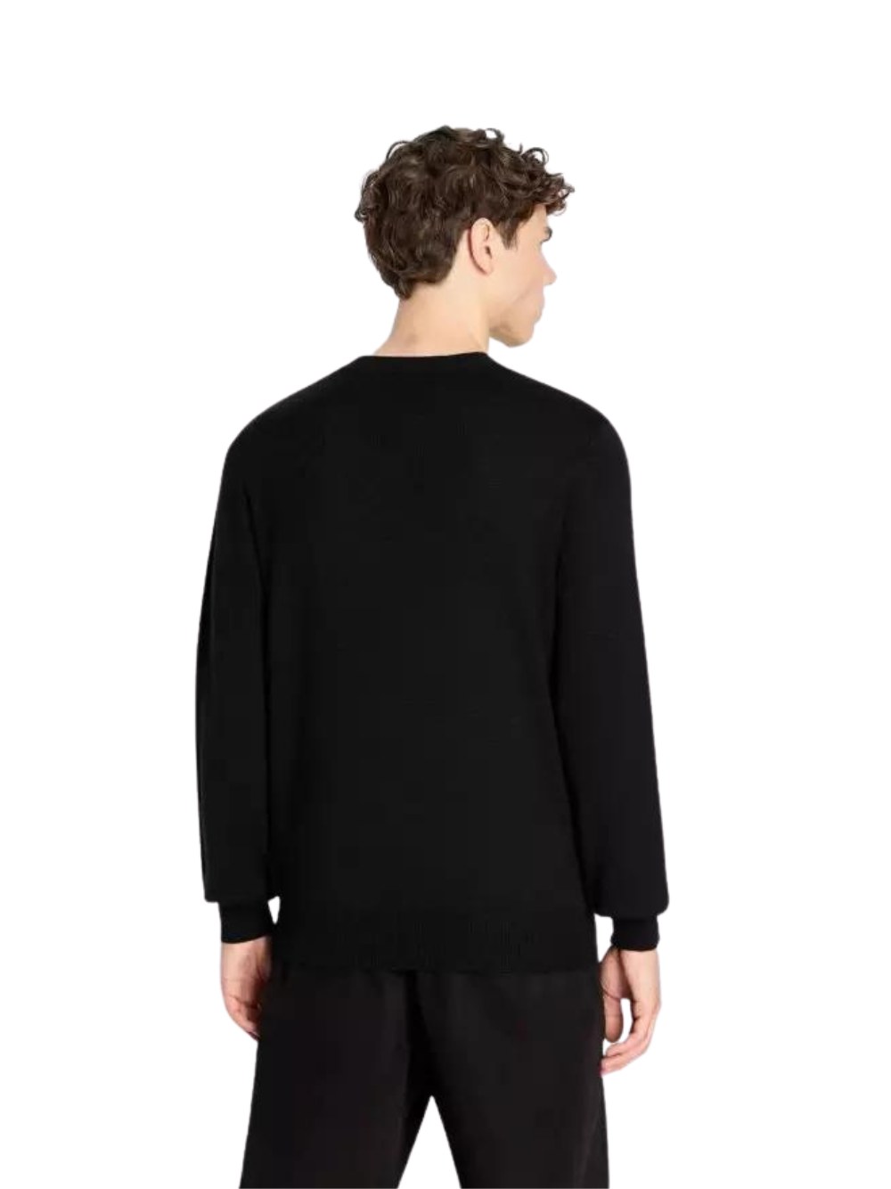 Pullover a girocollo Armani Exchange in misto lana, da Uomo colore Nero. - Foto 4 di 4