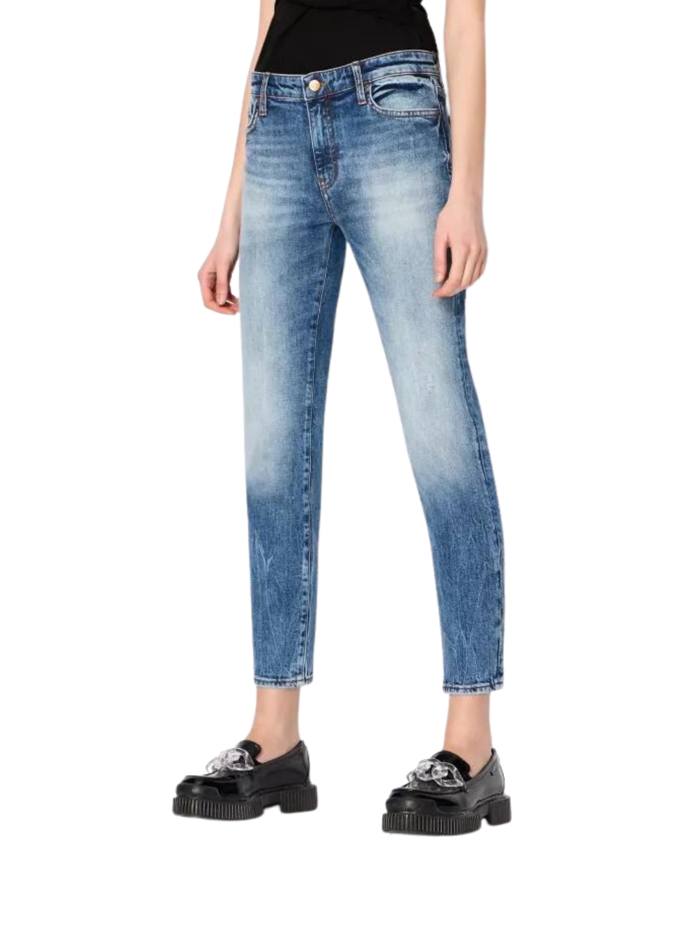 Джинсы Armani Exchange da donna из хлопка синего цвета, модель: 3RYJ10 Y1...