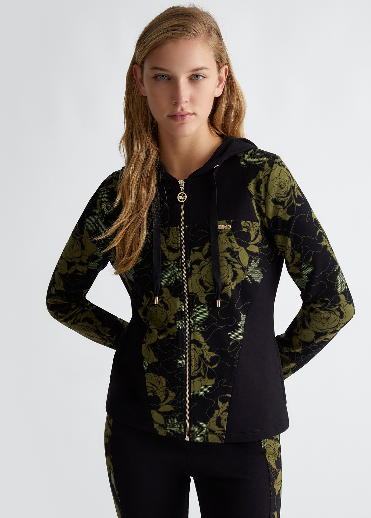 ブルゾン LIU JO ZIP SWEATSHIRT Sweatshirt with zip colour black | Liu Jo