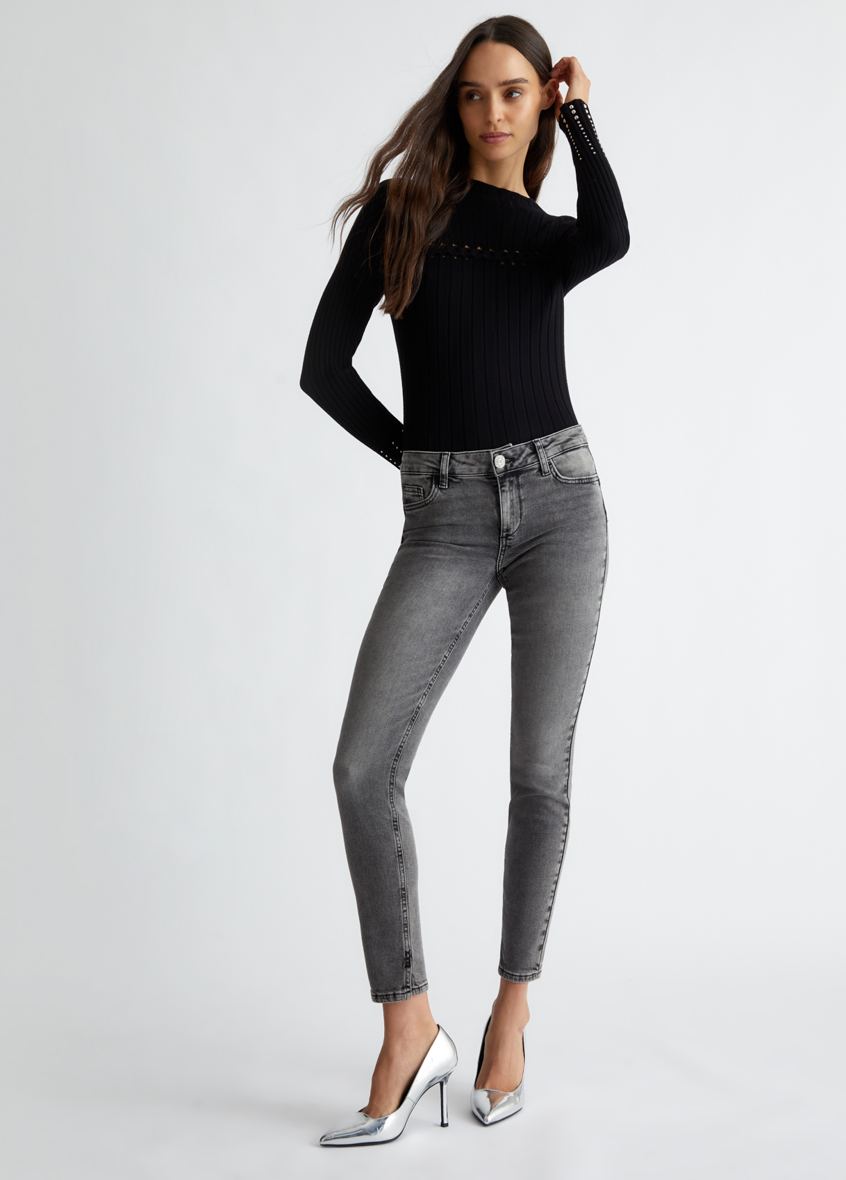 デニム・ジーパン LIU JO Woman Jeans Black UF4003D4896 87407 Liu°jo Jeans Donna UF4003D4896