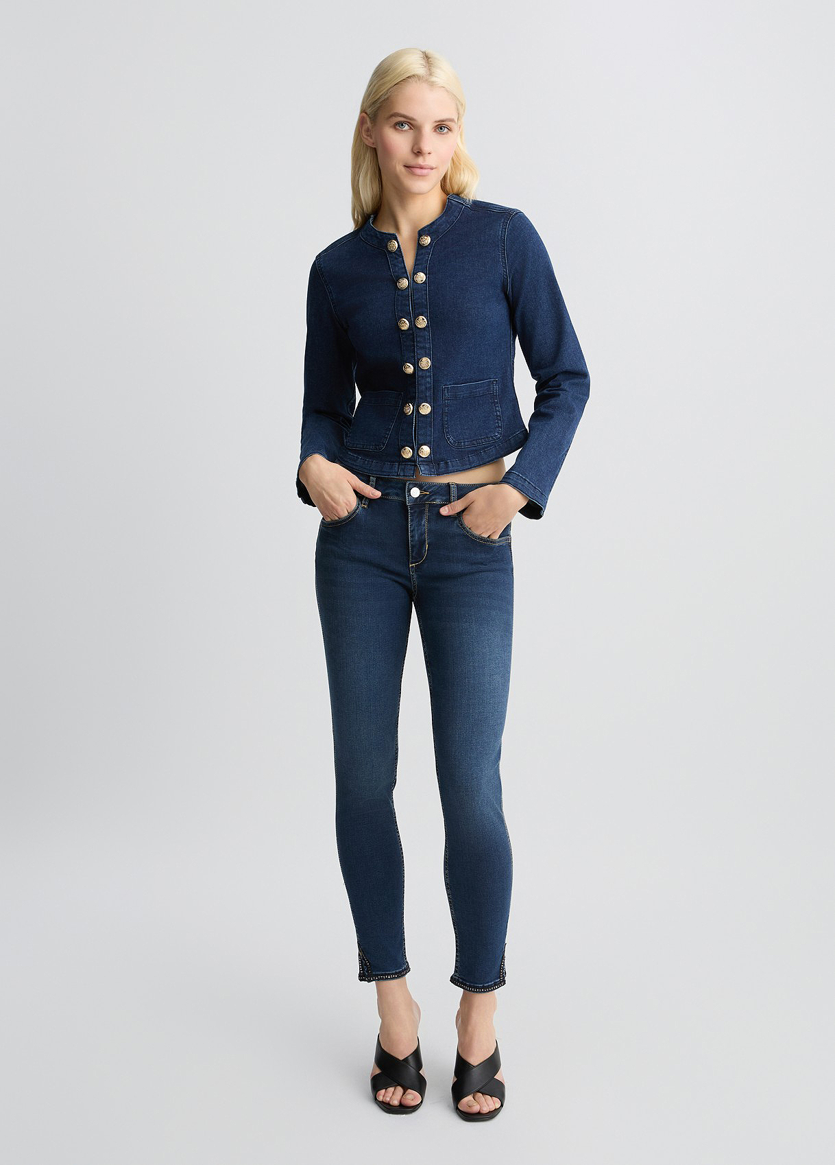 Jeans Blu Giacchetto Jeans Donna Giubbino Shoponline Giubbino Di