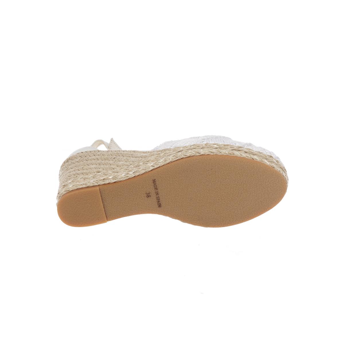 S.Oliver 28334 – Espadrillas Basse Donna In Tela – Con Chiusura Stringata E Zeppa – Beige/Scuro - 4