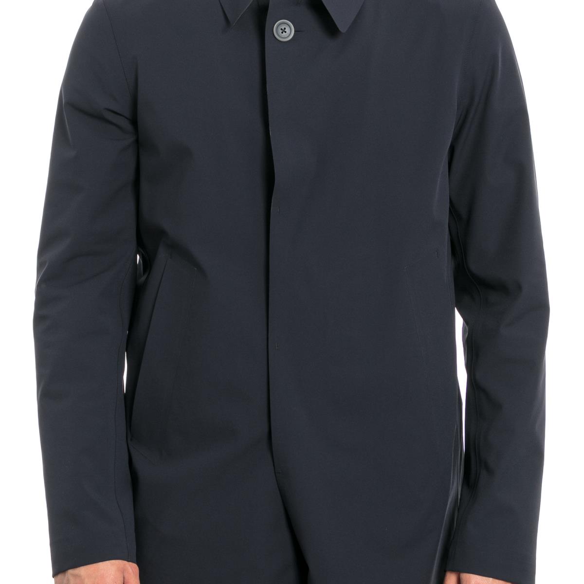 Herno Giacca Blu In Canvas Con Cappuccio GC0011B main image 1