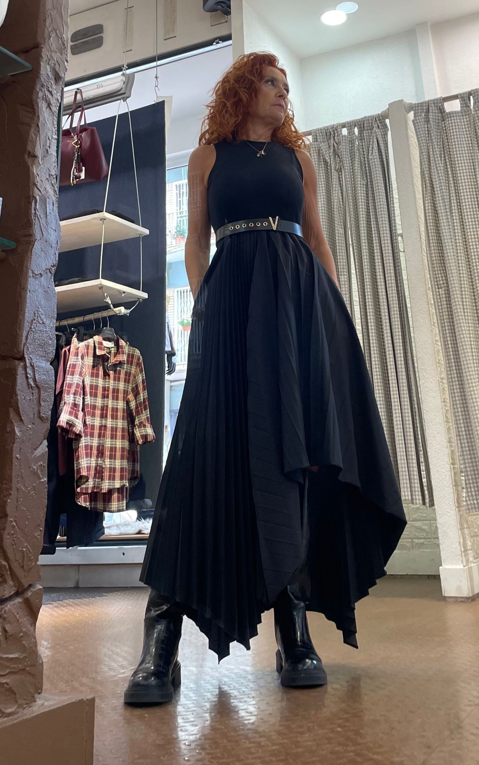 Dixie Saldi Dixie Vestito Nero Abito Maculato Abiti Dixie Saldi