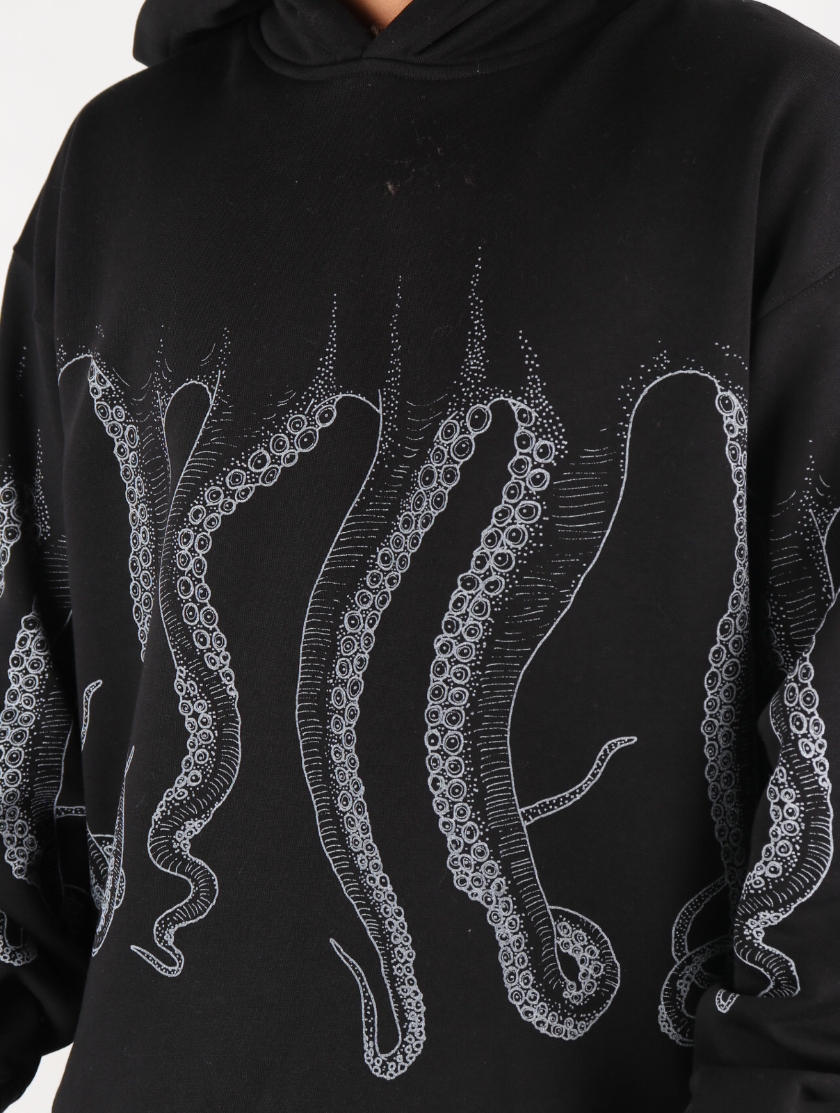 Octopus Rosa Octopus Felpa Bianca E Nera Blackpalmshop Octopus