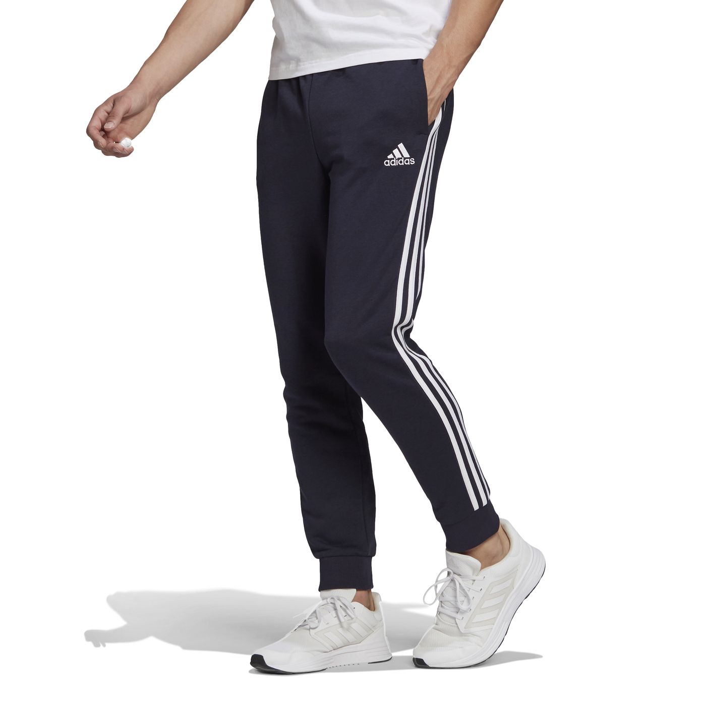 adidas Performance ESSENTIALS FRENCH TERRY TAPERED 3-STRIPES JOGGERS GK8830  Blue