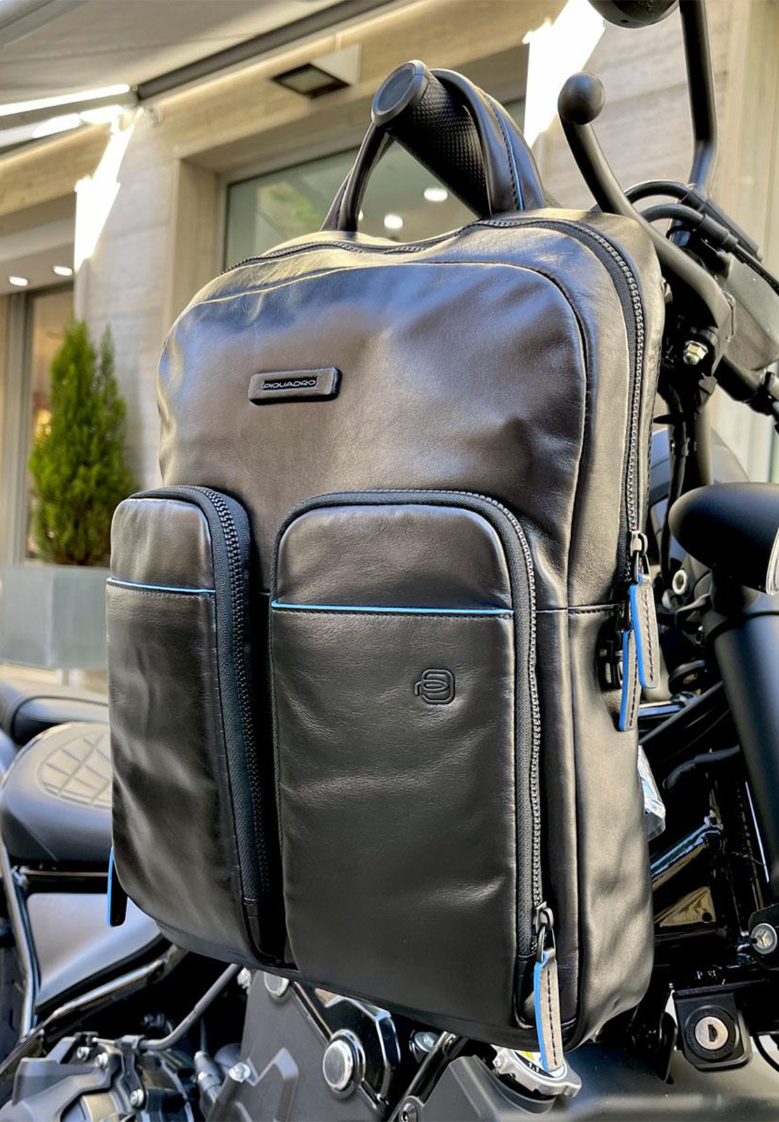 Leather Zaino Porta Pc Moto PIQUADRO ZAINO PORTA PC E PORTA IPAD