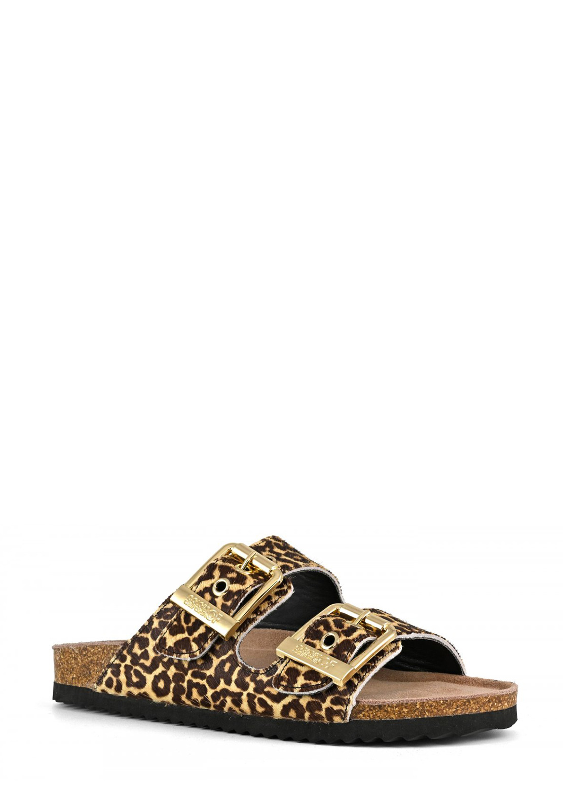 Sandali Colors Of California - Plateau In Ecopelle Con Stampa Leopardata, Tacco Alto E Zeppa