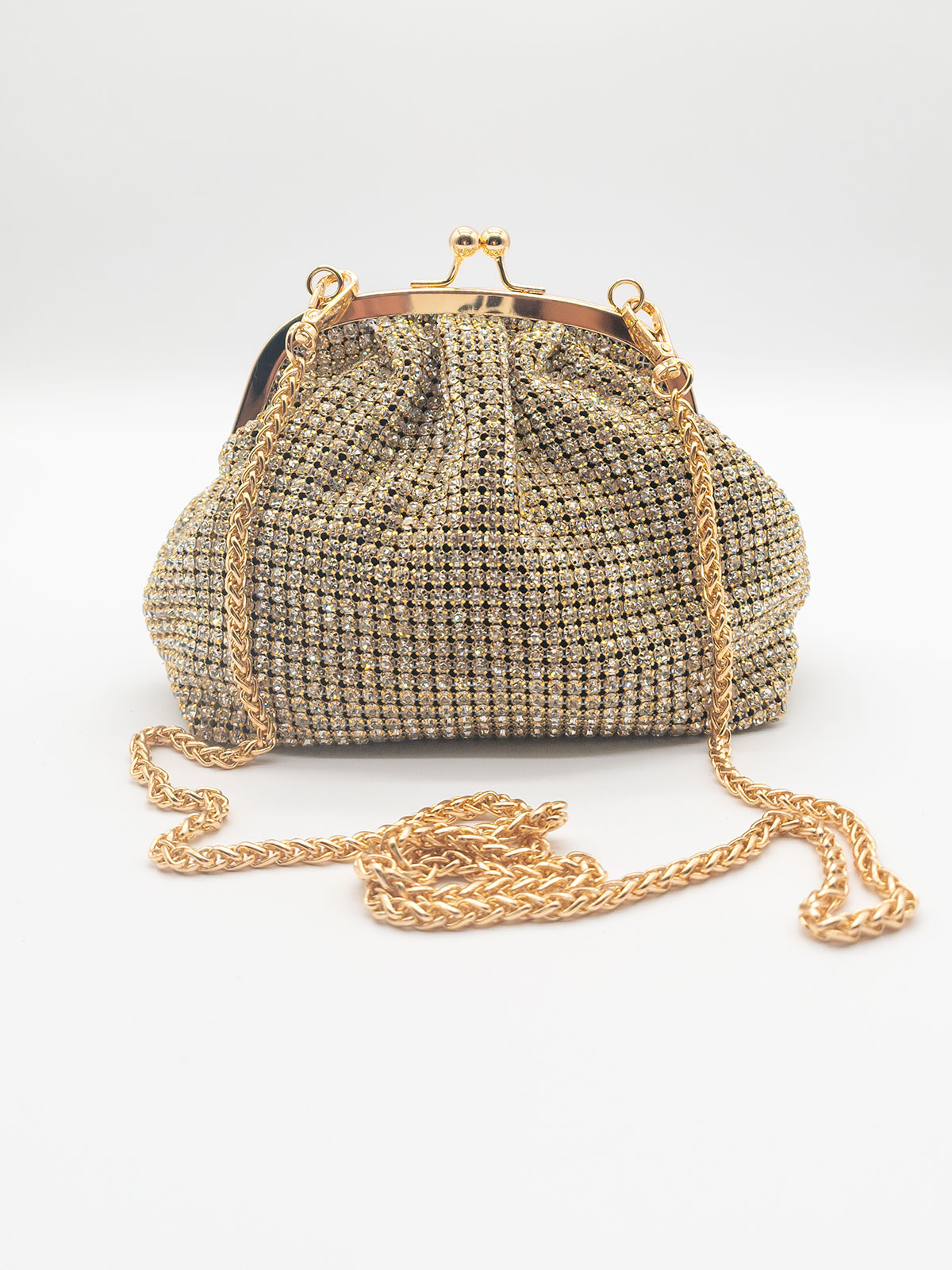 Pochette Argento Borsetta Sera Donna Con Paillettes E Catena - Pochette Elegante Per Cerimonie, Feste E Matrimoni | 24x13x4.5 Cm Pochette Argento Cerimonia