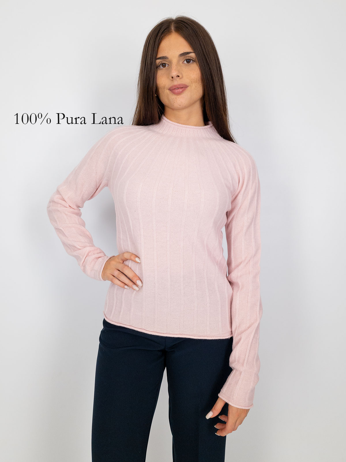 Maglie Collo Maglie Pura Lana On Line Maglia Linea Scatola In Pura Lana Per  Donna Vendita