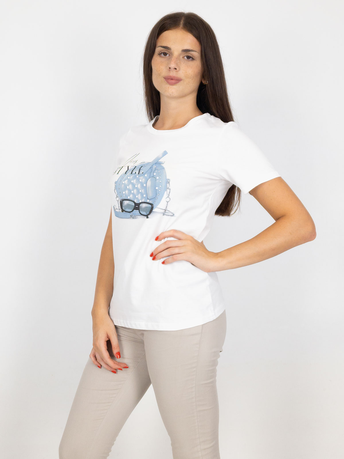 Maglia Bianca Maniche Corte Magliette Bianche Di Marca T-shirt