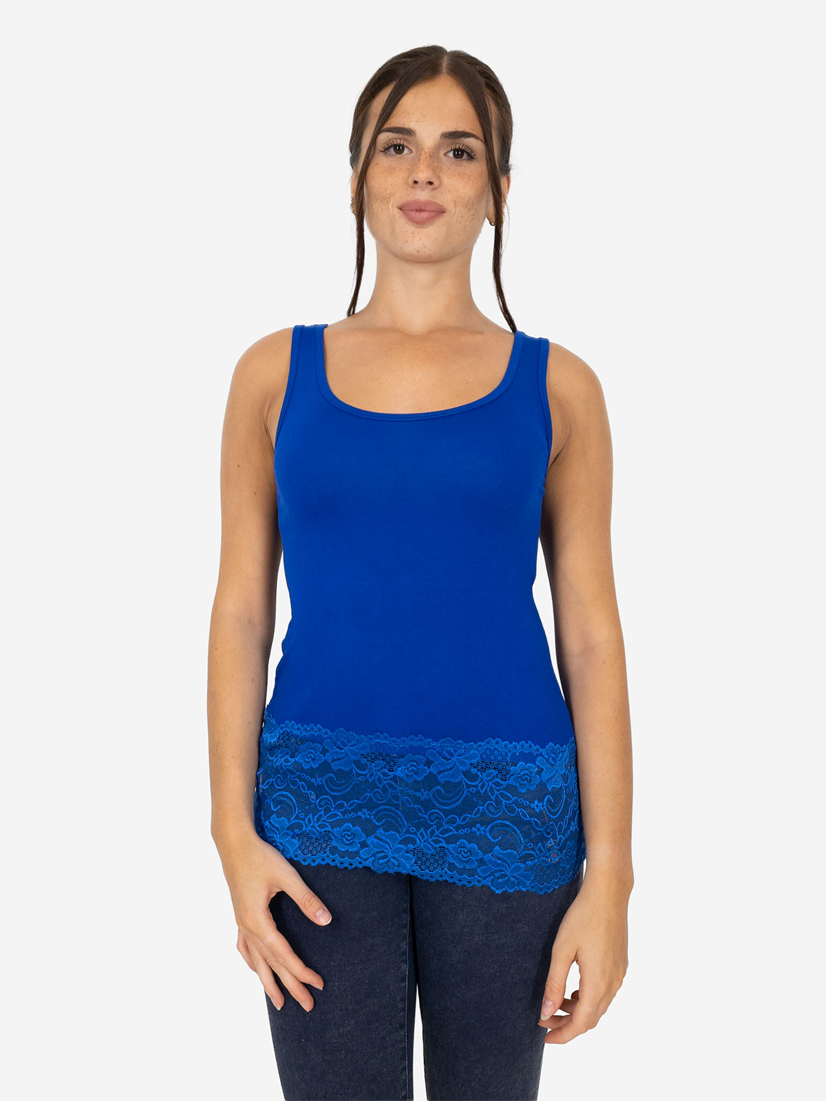 Confezione Pezzi Canotta Con Bordo In Pizzo Vislivin Pacco Da