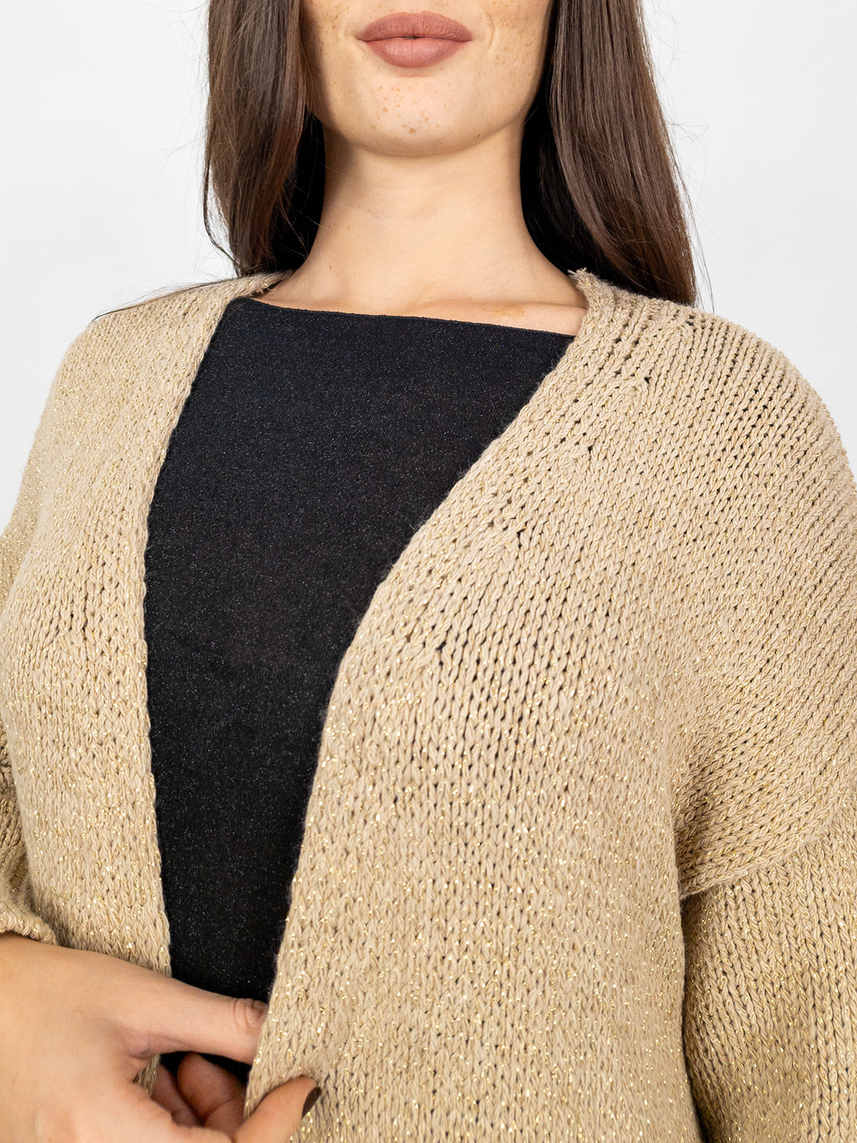 Cardigan Maglia Pelosa Maglione Bianco Peloso Zara Maglione