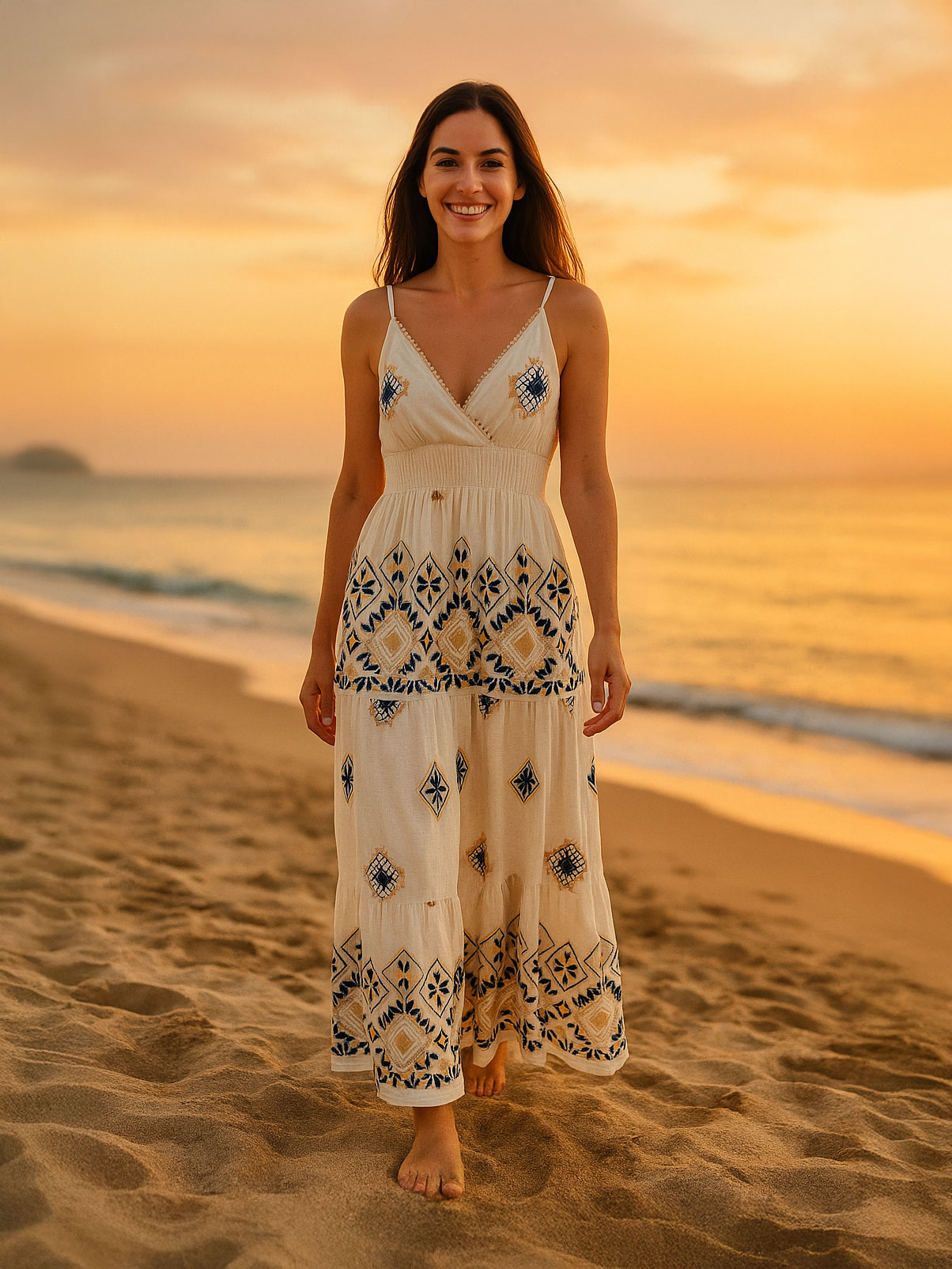 Vestiti Donna 2024 Vestito Lungo Estivo Casual Abito Casual A V