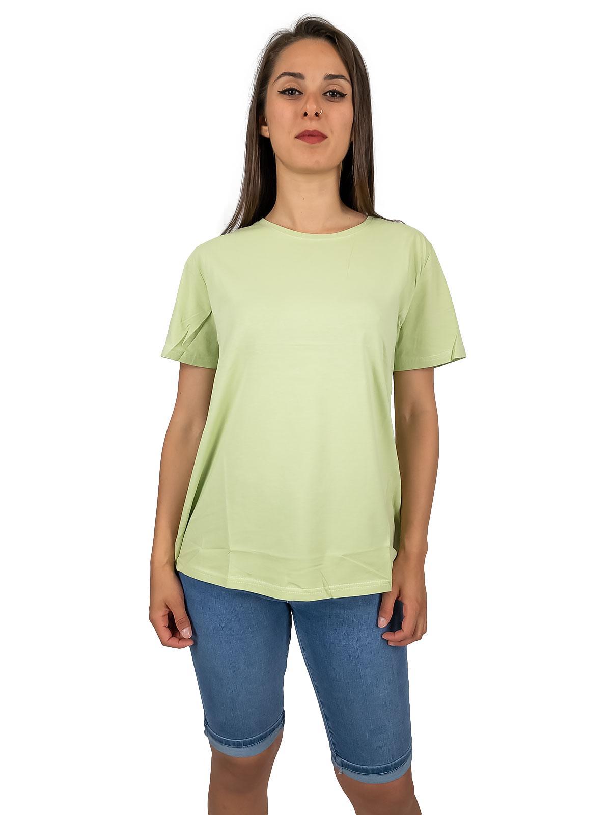 Con-ta Maglietta Termica Maniche Corte Donna - Cotone Morbido Con Interno Felpato, Caldo Basic A Righe, Collo Alto, Vestibilità Comoda - Taglia 42, Nero Zigrinato - 3