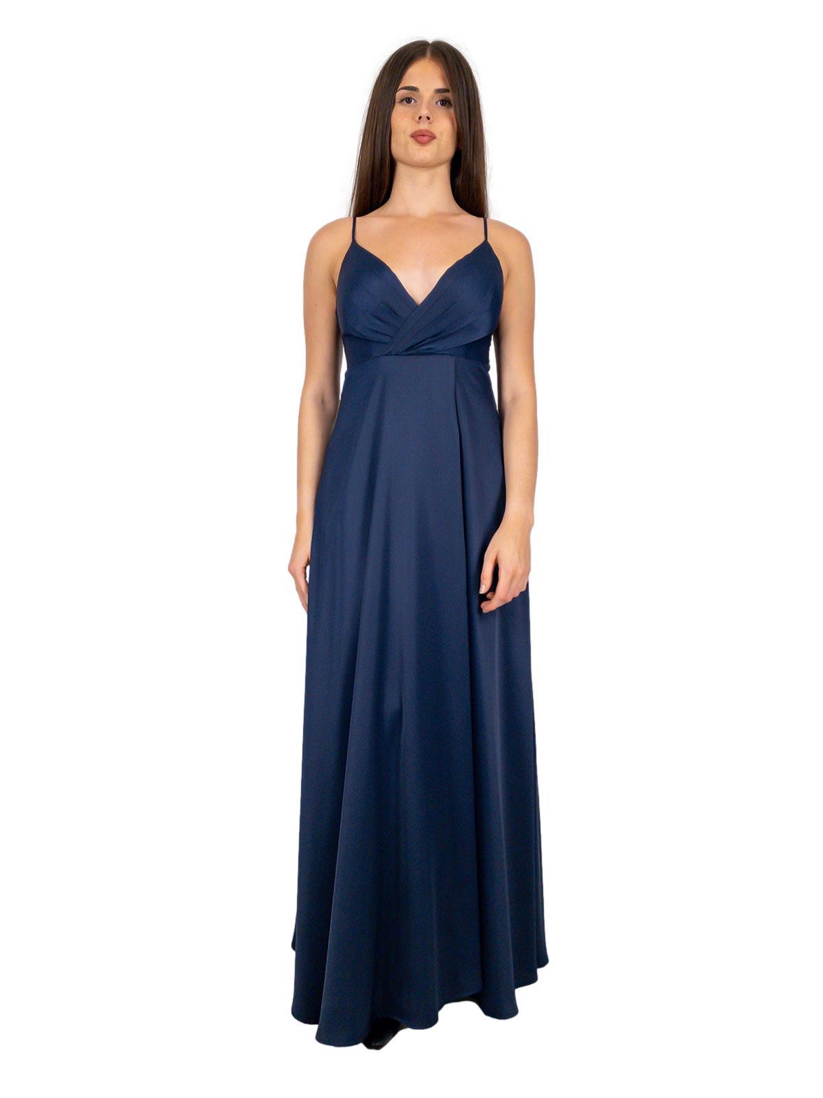 Abito Lungo Cerimonia Stile Impero Elegante Con Spacco Damigelle