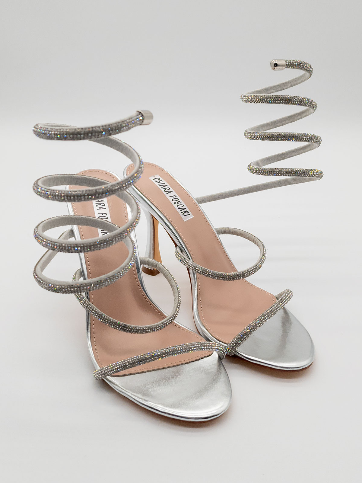 Scarpe Gioiello Sandali Gioiello Argento Tacco Medio Sandalo