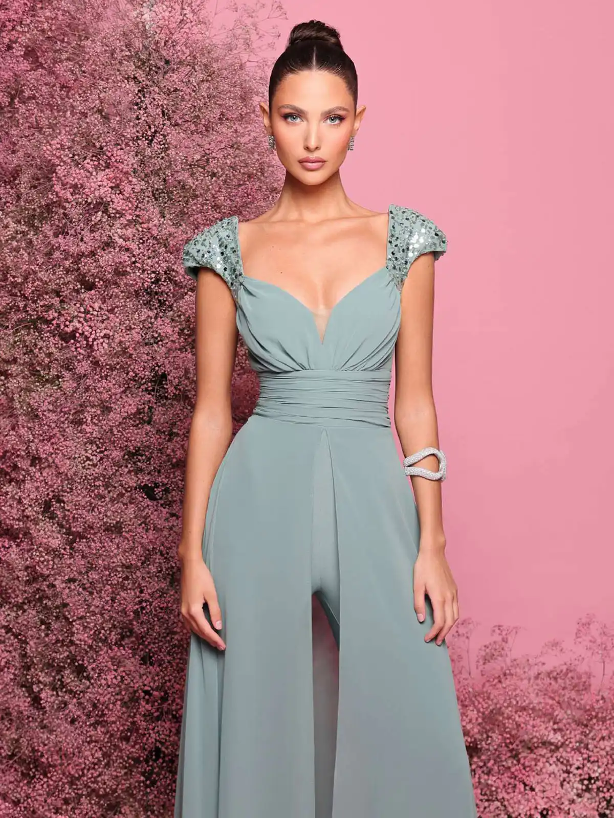 Matrimonio Tute Da Sera Donna Tuta Elegante Da Cerimonia Con Stola