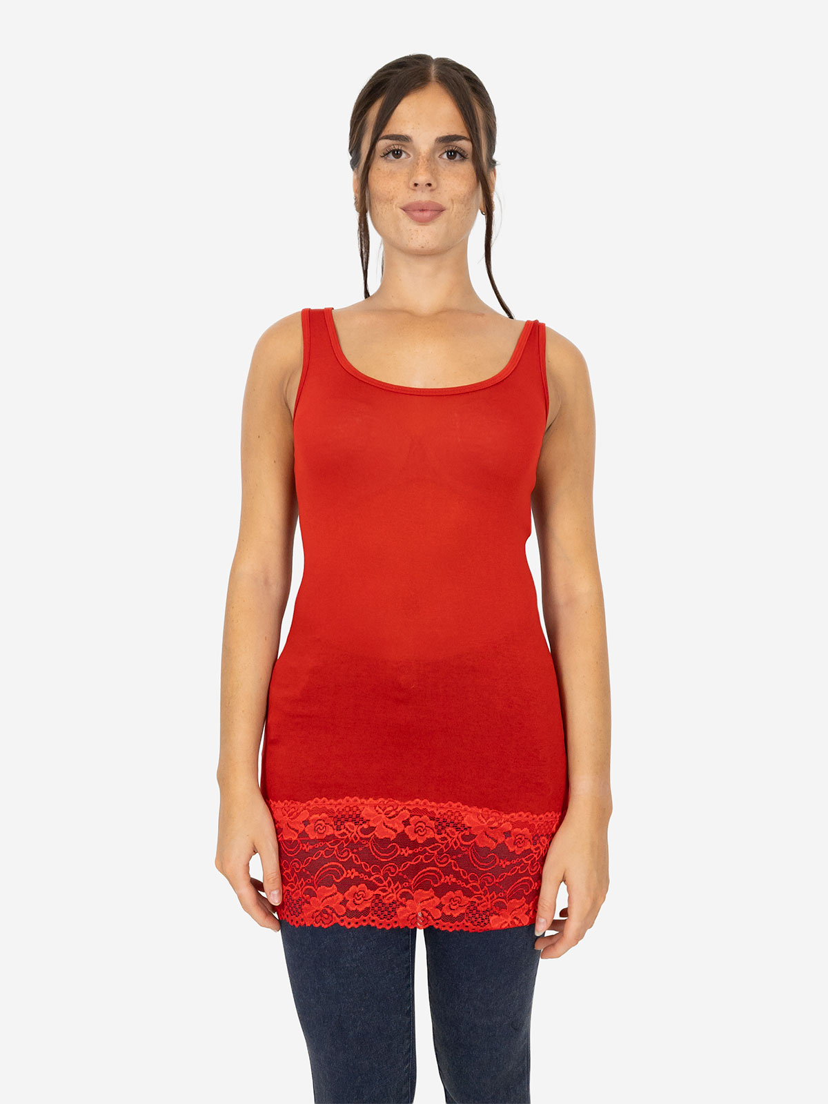 Spalla Larga Canotte In Pizzo Canotta Donna Spalla Larga In