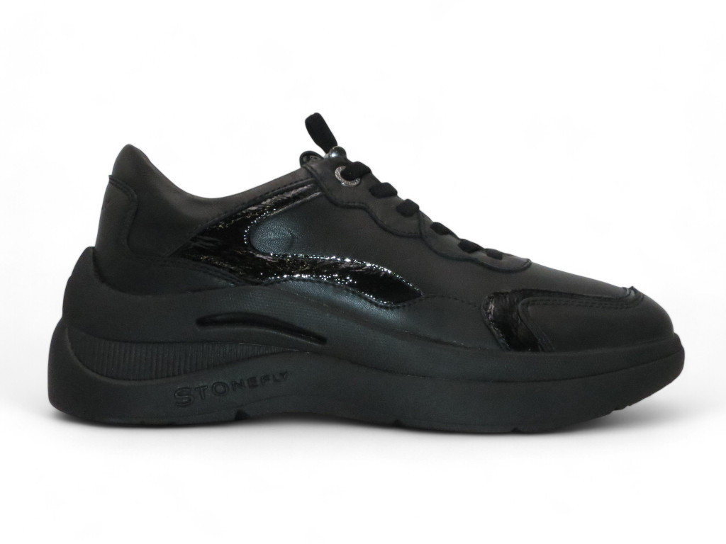 Stonefly Seven Season Scarpa Donna | Nera, Tacco Piatto, Chiusura Con Stringhe, Larghezza Normale