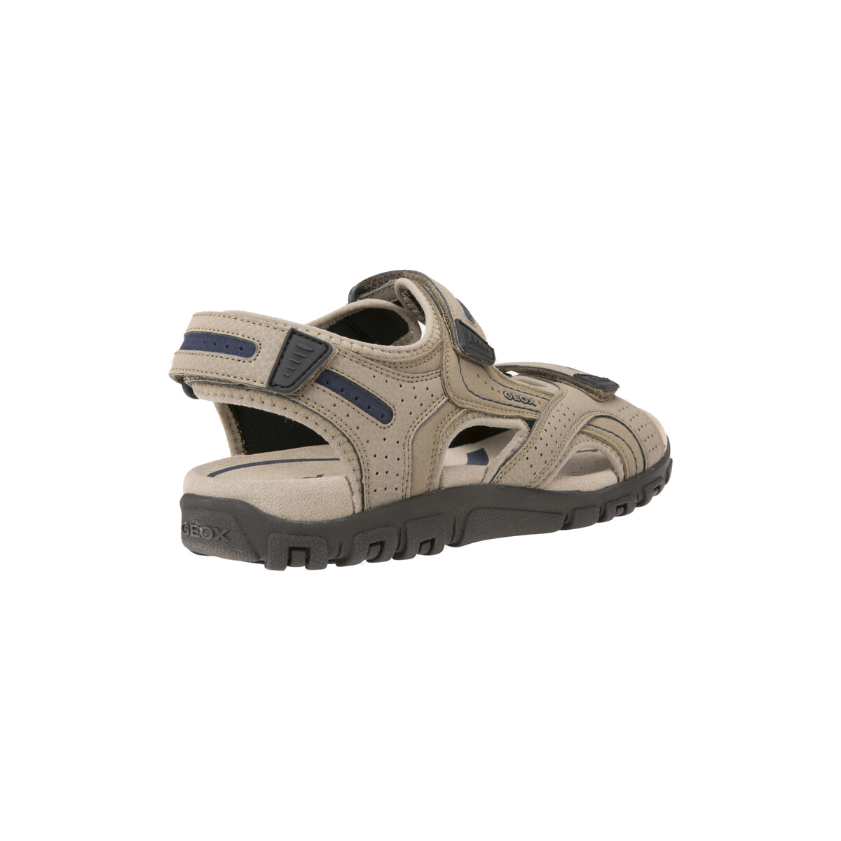 Geox sandali da uomo in pelle estivi trekking regolabili con strappi comodi sand - Picture 5 of 8