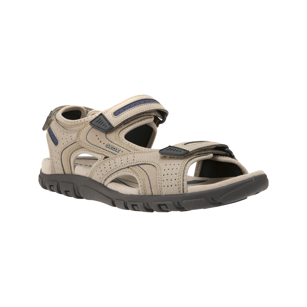 Geox sandali da uomo in pelle estivi trekking regolabili con strappi comodi sand - Picture 3 of 8