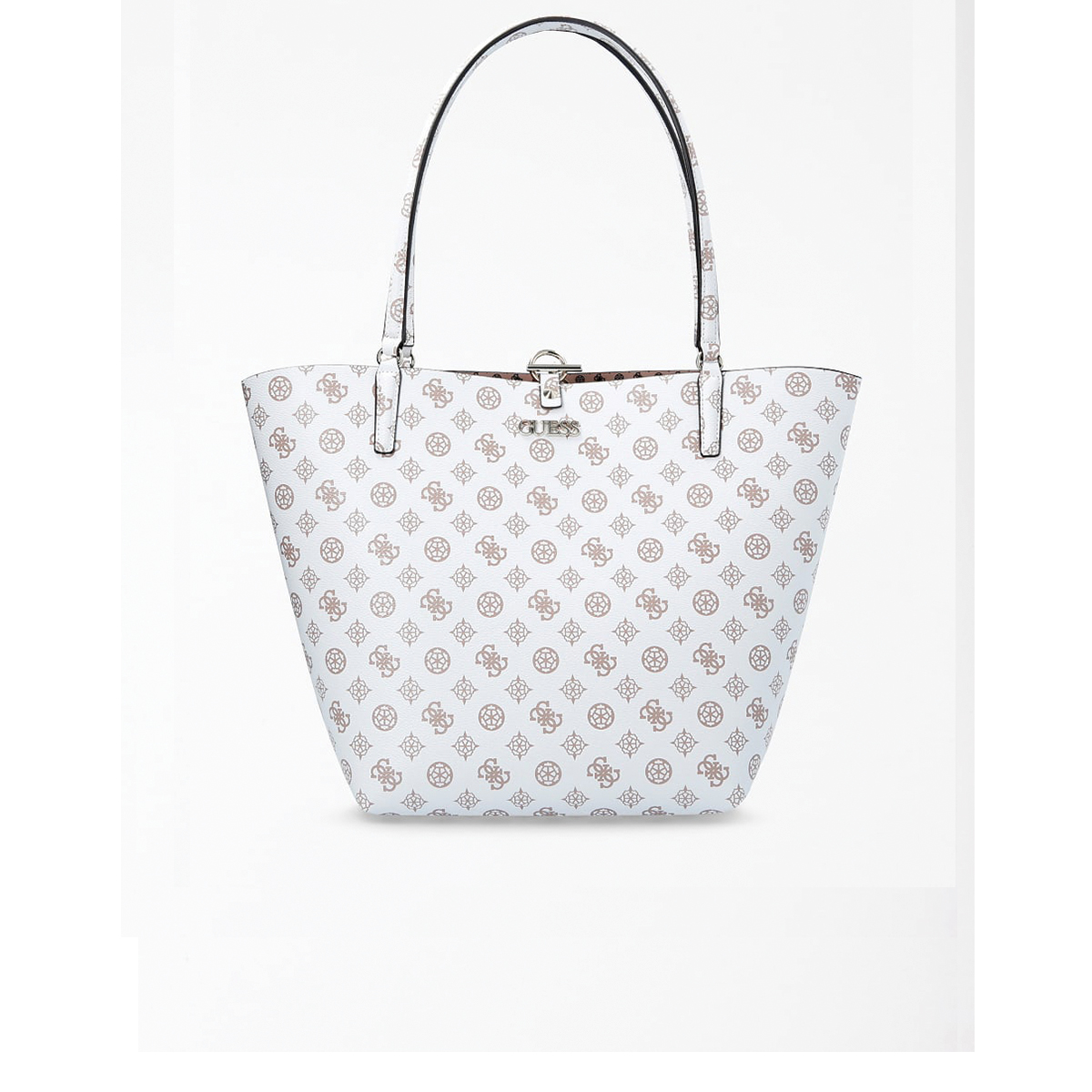 Guess shopping bag in eco-pelle con pochette convertibile in borsa a  tracolla
