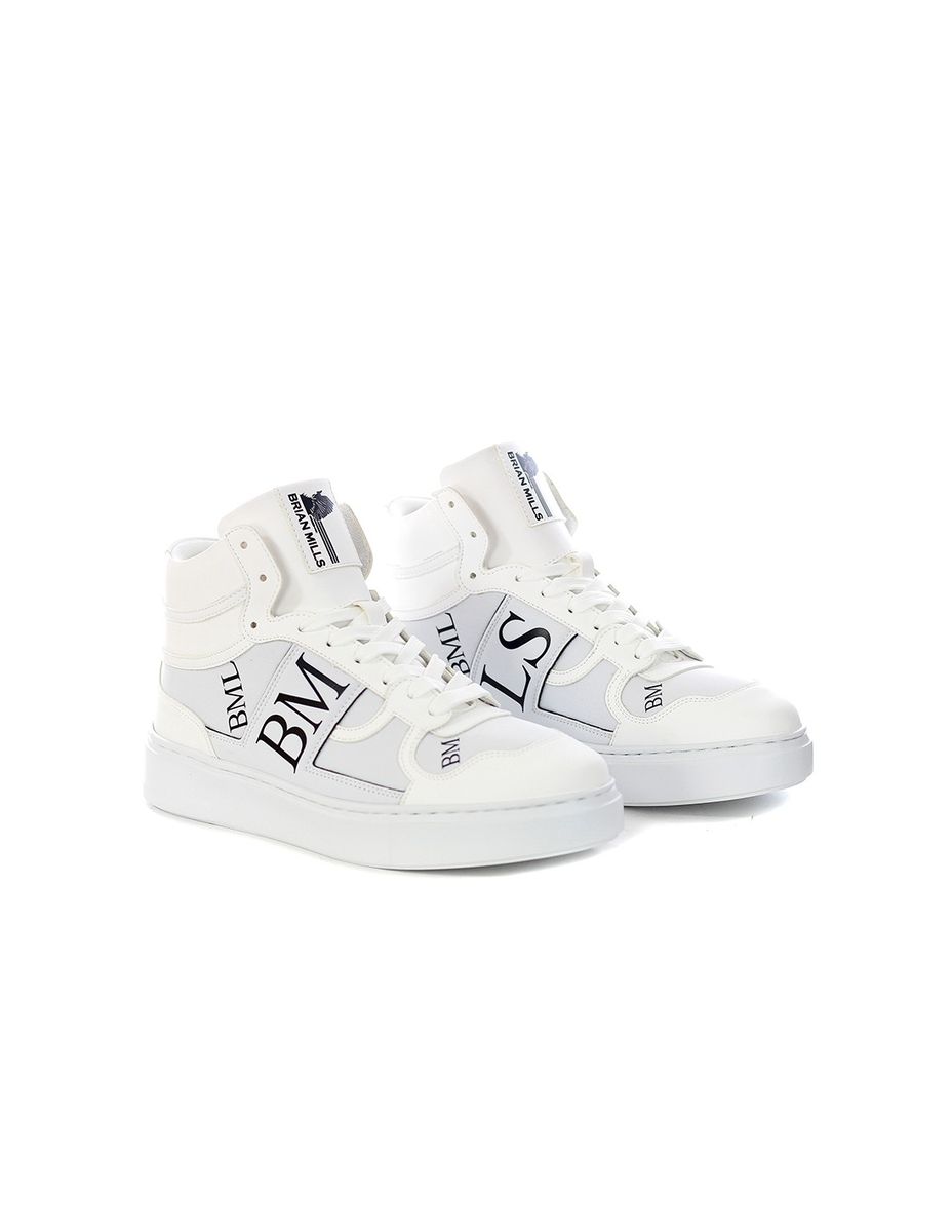 Brian Mills Sneakers Alta Uomo Nera/Bianca