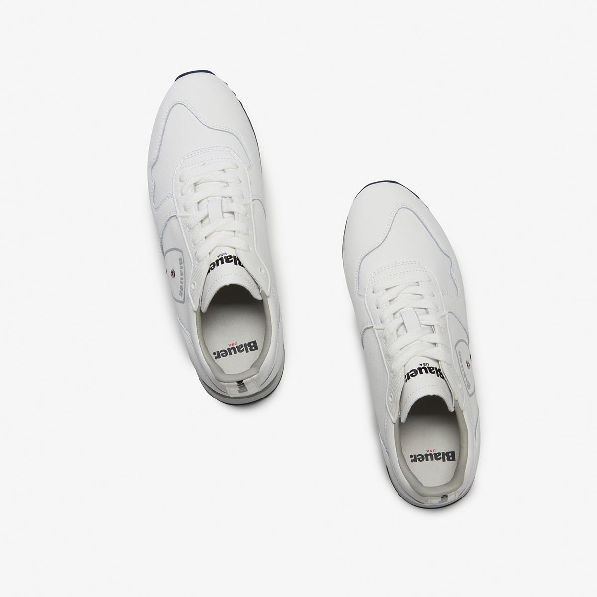 Sneakers alte bianche con logo per uomo