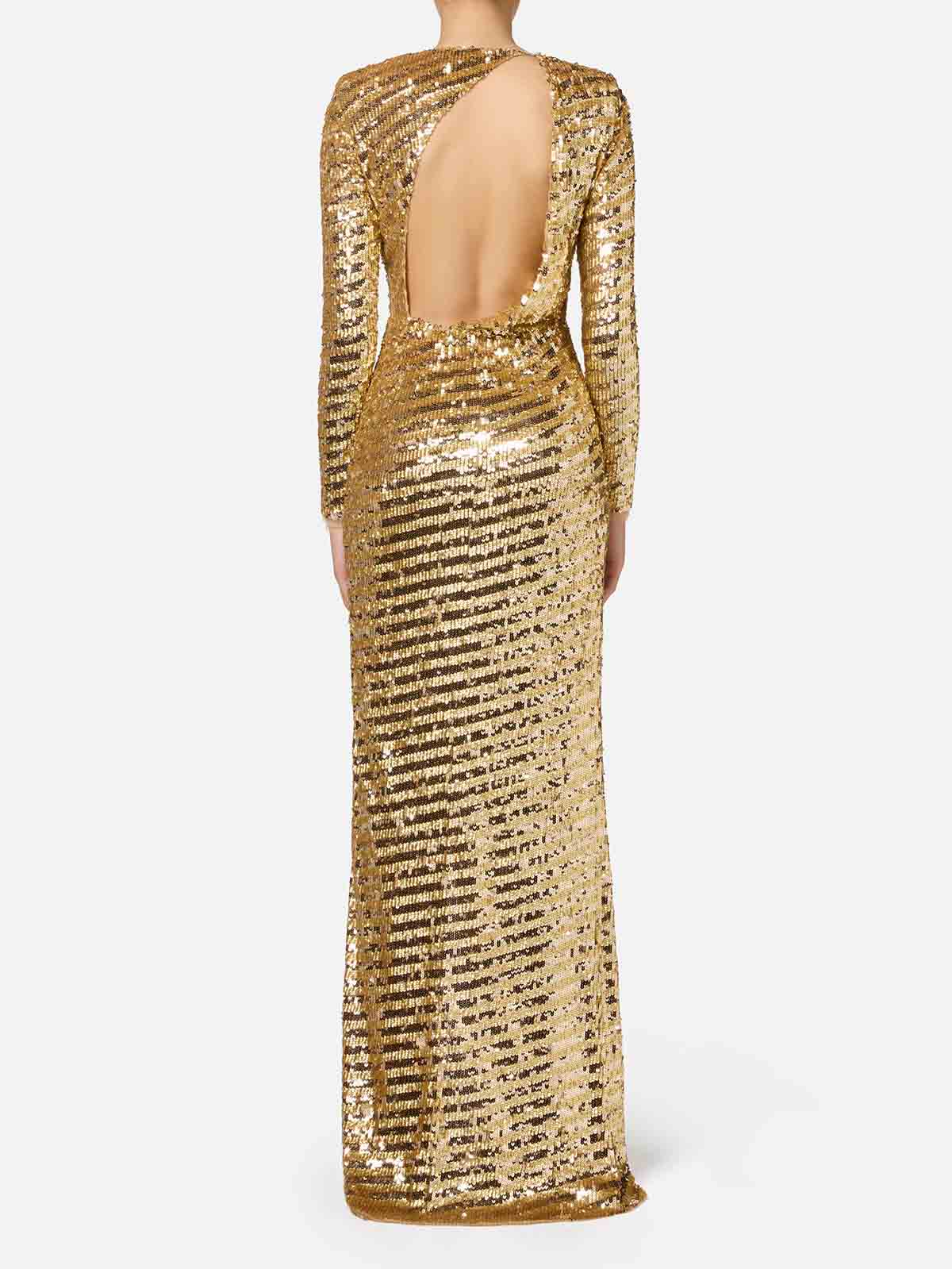 elisabetta franchi gold dress