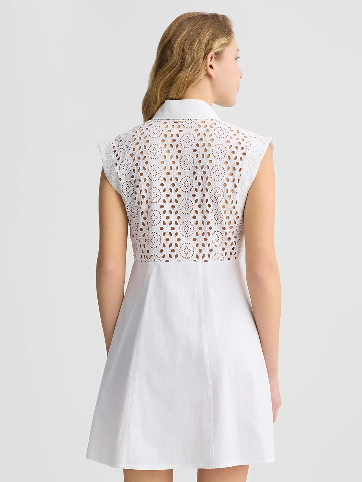 ワンピース LIU JO DRESS CHEMISIER IN SANGALLO Abito chemisier in cotone Sangallo colore nero | Liu Jo