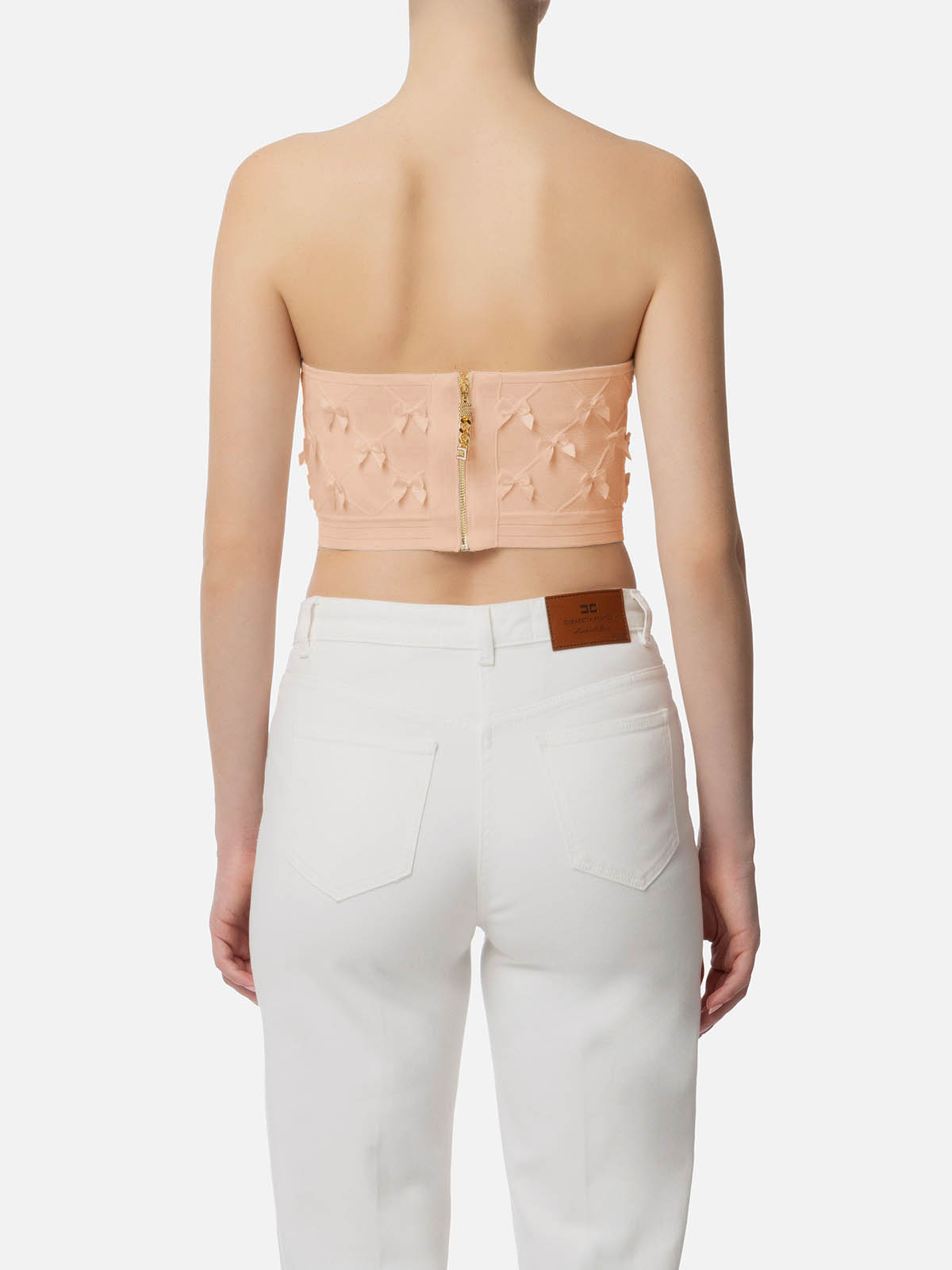 ELISABETTA FRANCHI ☆ パッドショルダーベルトローカットドレス Ubrania Elisabetta Franchi dla kobiet | Markowa odzież w