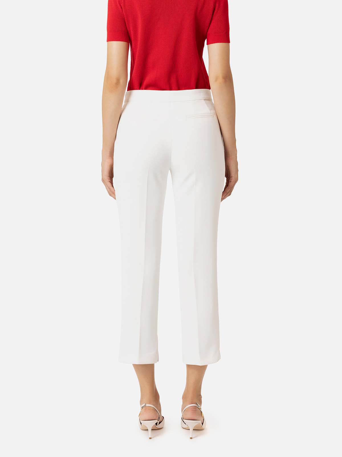 PA05447E2 Elisabetta Franchi Crêpe trousers with vents