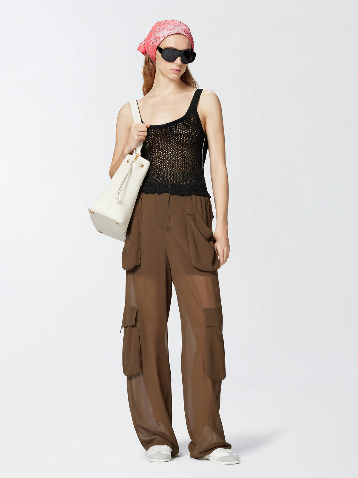 パンツ Pinko SOTTOCASA TRANSPARENT CARGO PANTS Pinko 'Sottocasa' Pants in Blue | Lyst