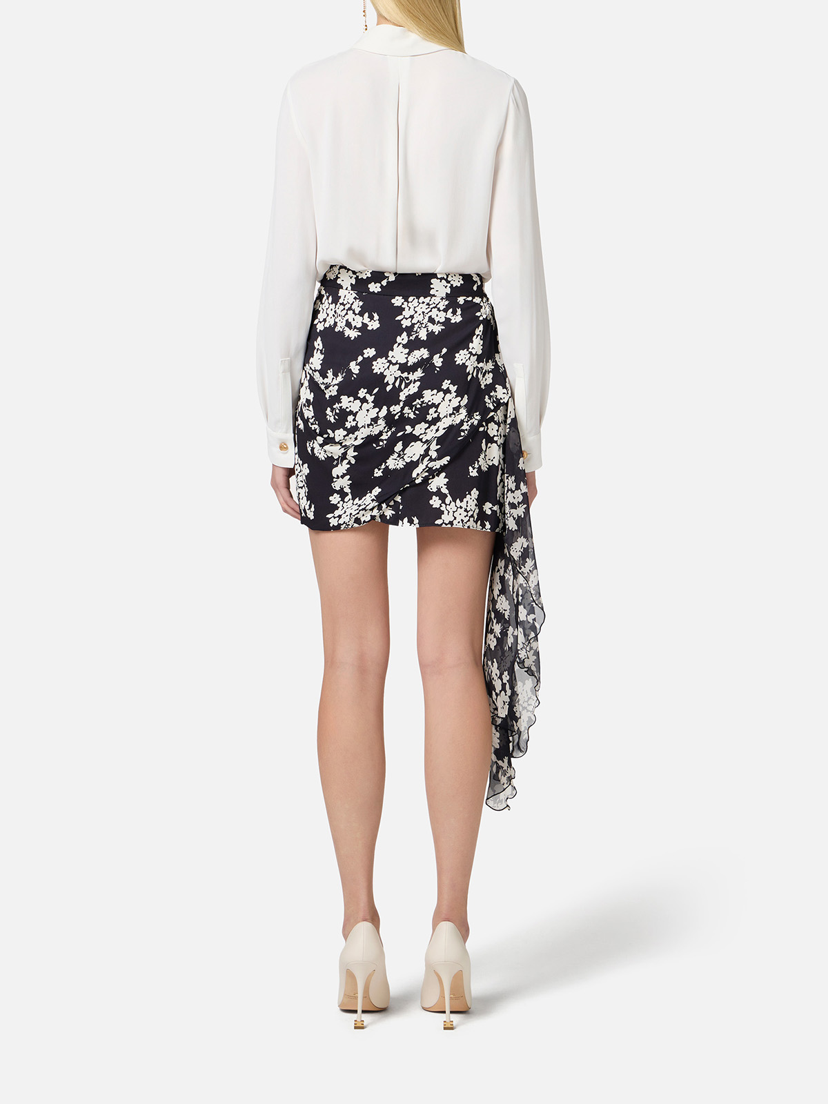 Tシャツ・カットソー ELISABETTA FRANCHI CAMICIA DETTAGLIO LOGO (CA05451E2 110) CAMICIA ELISABETTA FRANCHI CA05451E2 – Niklo Boutique