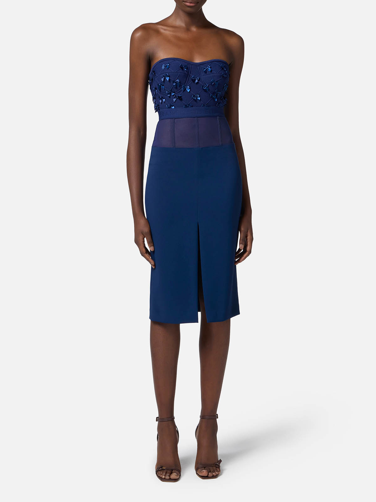 TK46S52E2 Elisabetta Franchi Stretch Viscose Top With All